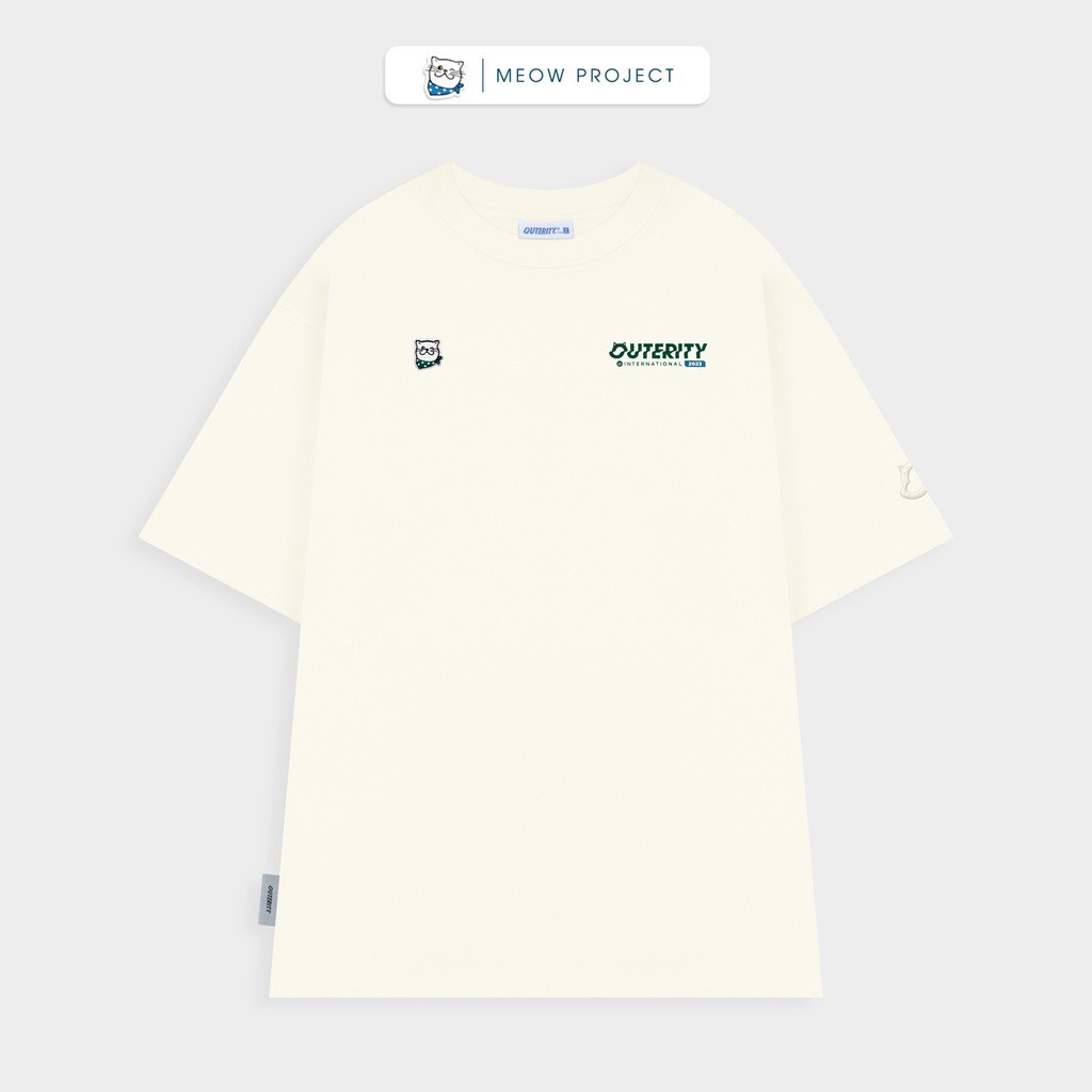 Áo Thun Outerity Meowment Unisex Form Rộng Chất Liệu Cotton, Áo Phông Nam Nữ Hai Màu Đen Trắng | BigBuy360 - bigbuy360.vn