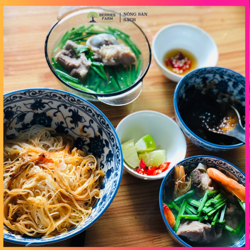 Tương đen trộn Phở khô Gia Lai hủ 100ml dùng kèm 1Kg Phở siêu ngon