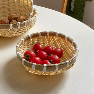 Rổ tre tròn mini đựng hướng dương, đồ ăn, decor trang trí phụ kiện chụp ảnh MAGIC DECOR