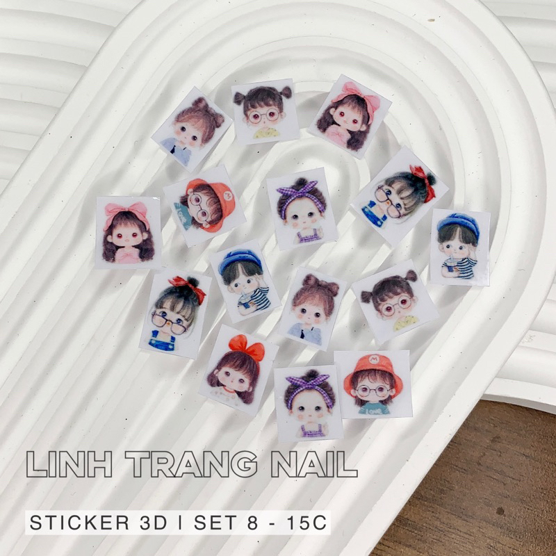 Sticker HÌNH IN 3D( set 15c)