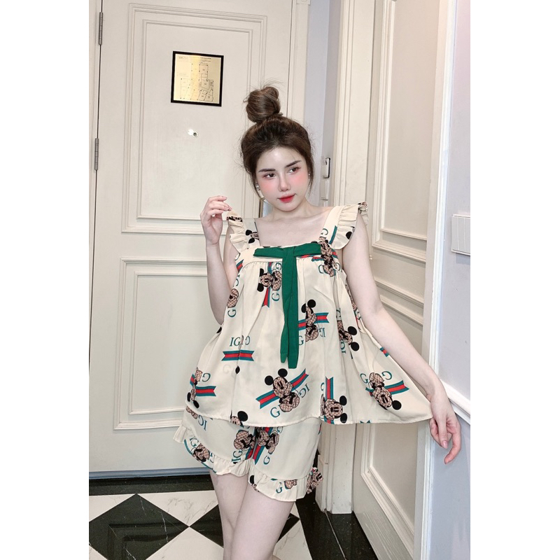 Bộ 2 Dây Chun's Sleepwear, Bộ Cánh tiên Mango, Bộ Mặc Nhà