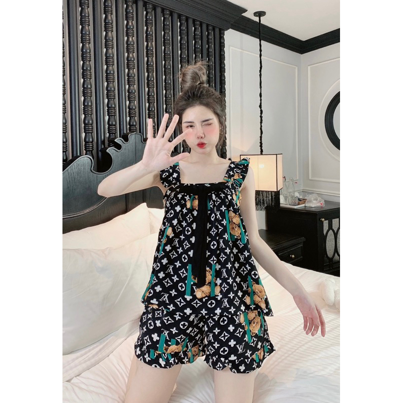 Bộ 2 Dây Chun's Sleepwear, Bộ Cánh tiên Mango, Bộ Mặc Nhà