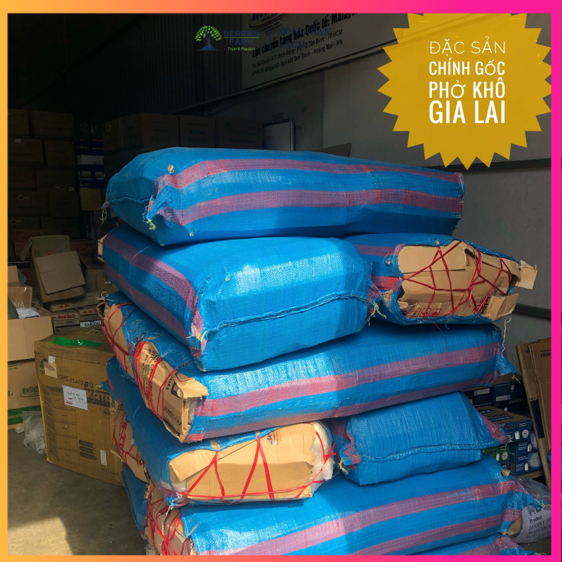 Combo 2Kg Đặc sản bánh PHỞ KHÔ GIA LAI vắt tay thủ công, 100% từ gạo nguyên chất , có bán tương đen