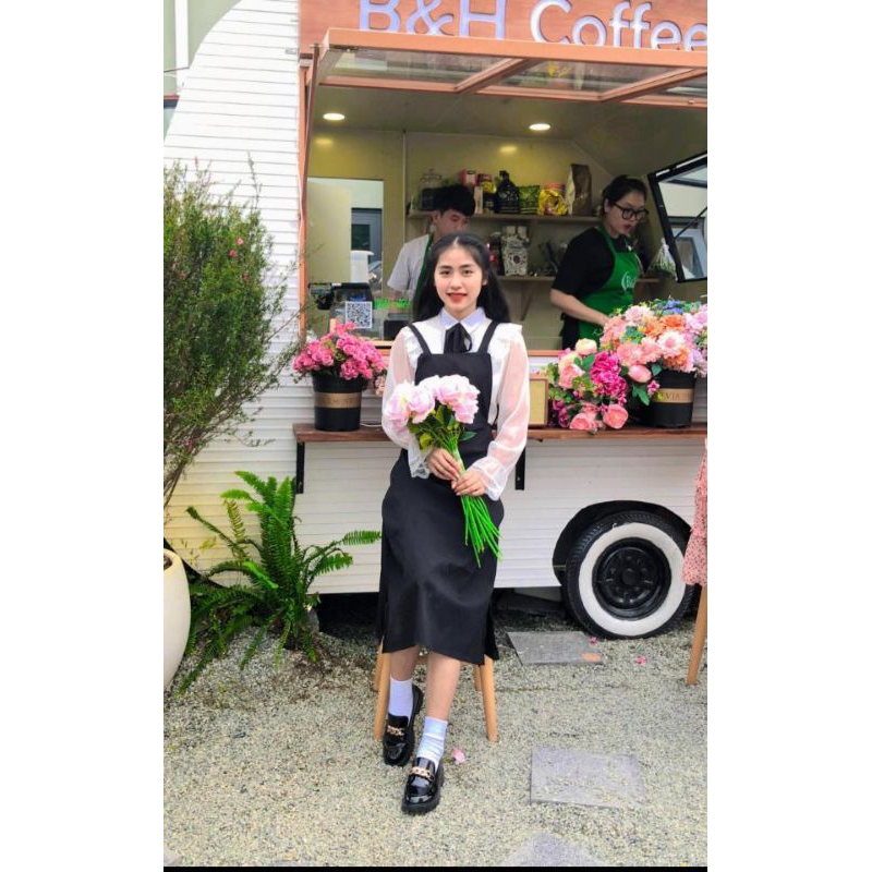 Giày Lolita da bóng đế cao 3,5 cm,phối dây xích,giày oxford trẻ trung năng động
