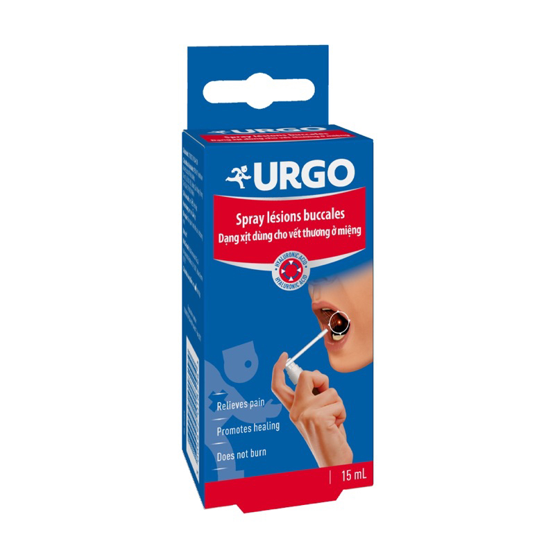 Chai xịt dùng cho vết thương ở miệng Urgo Spray Lesions Buccales 15ml