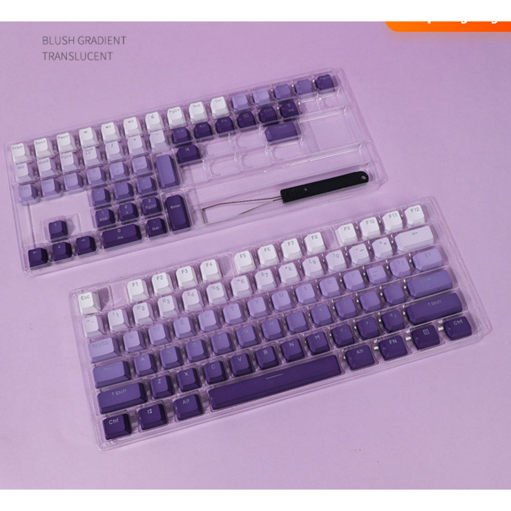 Keycap pbt Gradient XUYÊN LED 134 phím FullBox cho bàn phím cơ