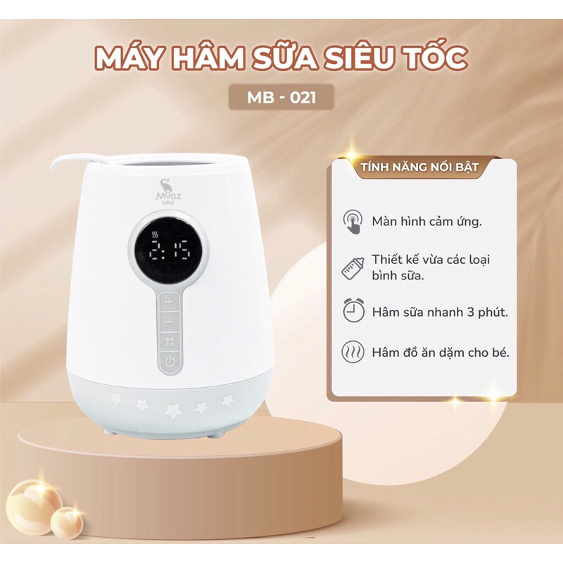 Máy Hâm Sữa Tiệt Trùng Siêu Tốc Moaz Bebe MB021