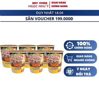 Lốc 6 lon mì mama thịt bằm thái lan
