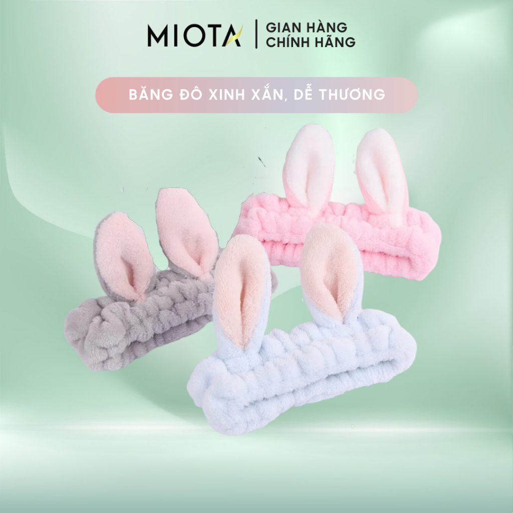 Băng đô rửa mặt trang điểm xinh xắn dễ thương tuần lộc, thỏ Miota