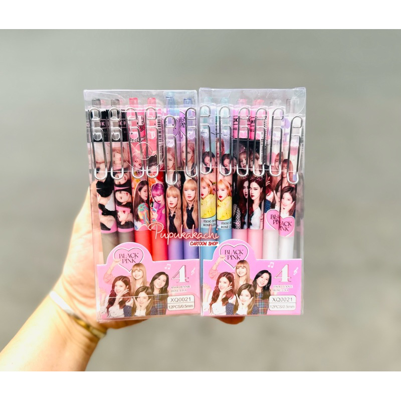 Bút Bấm Mực Xanh Mẫu BlackPink Ngòi 0.5mm