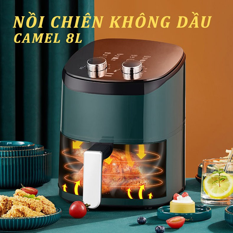 Nồi Chiên Không Dầu Chính hãng Thái Lan _ TẶNG ÁO MƯA CHÙM XỊN XÒ - Đa Dung tích thêm lựa chọn - Bảo hành 1 năm
