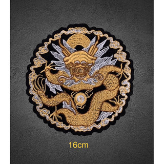 Sticker , logo Tròn rồng mây 16cm thêu ủi nhiệt