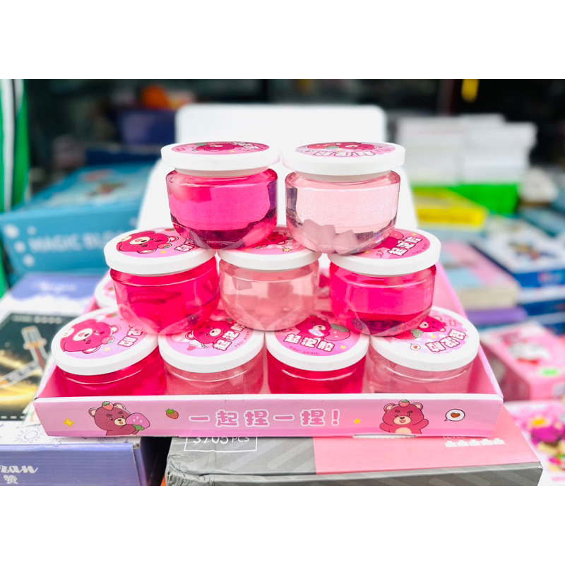 Slime Sữa Gấu Dâu Lotso Charm To Ú Ụ, Slime Trong Jelly Gấu Lotso Bear Cute Chơi Cực Đã