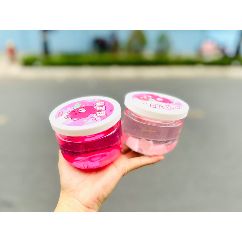 Slime Sữa Gấu Dâu Lotso Charm To Ú Ụ, Slime Trong Jelly Gấu Lotso Bear Cute Chơi Cực Đã