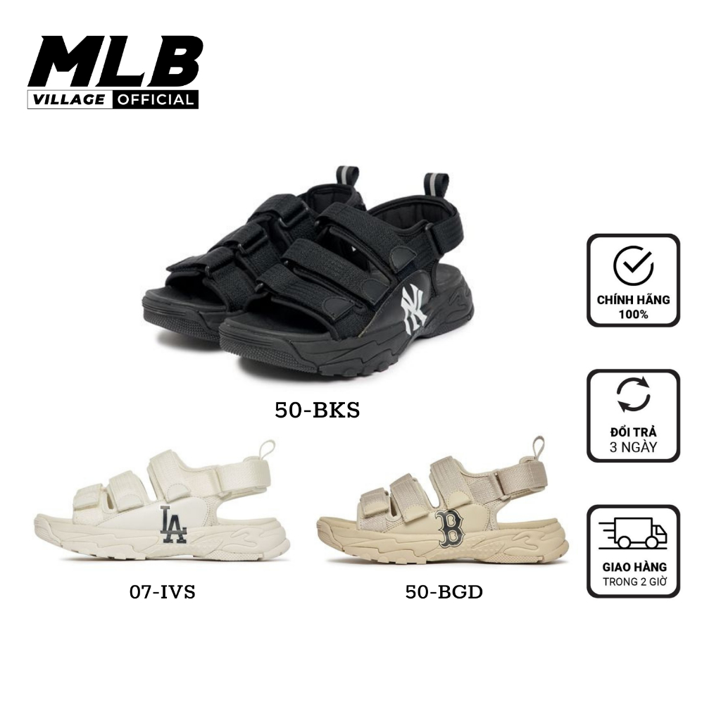 Dép MLB Chính Hãng - Dép MLB Chunky Mask Sandals Triple