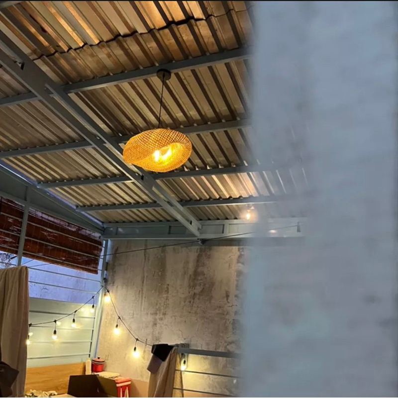 Đèn tre hình đám mây, đèn tre thả trần trang trí nhà cửa quán cafe và home stay  shop mây tre đan Anh Thư