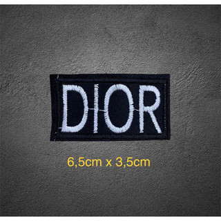 sticker , logo thêu vuông dio.r ủi