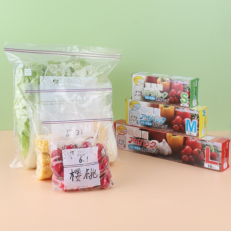 Túi zip bảo quản thực phẩm tủ lạnh, Túi zip đựng thực phẩm, Túi Zip bảo quản thực phẩm an toàn Shopmegold1