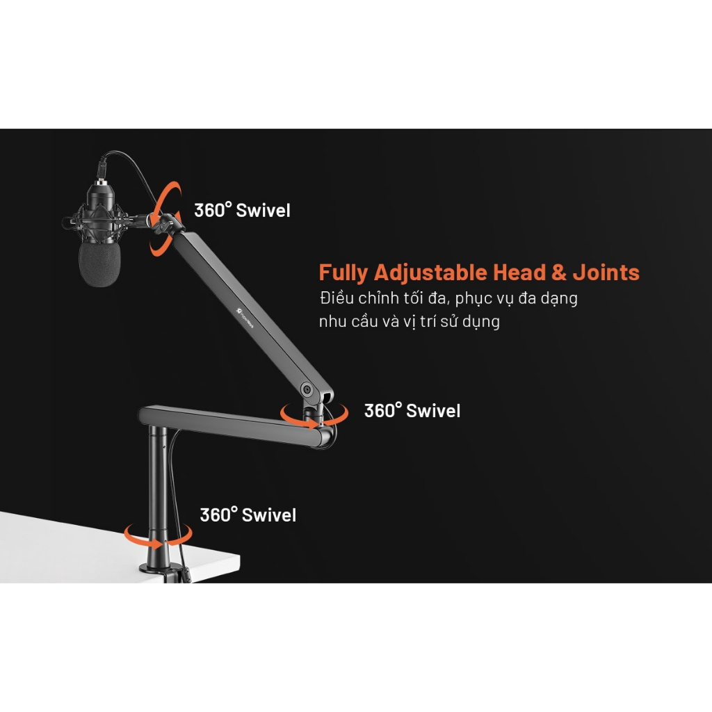 Giá Đỡ Microphone HyperWork MA-02