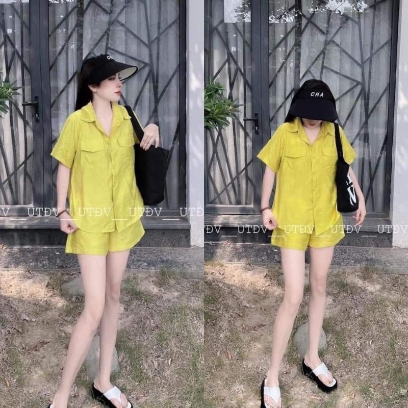 SET ÁO SƠ MI QUẦN ĐÙI TÚI HỘP BIGSIZE 60-100KG