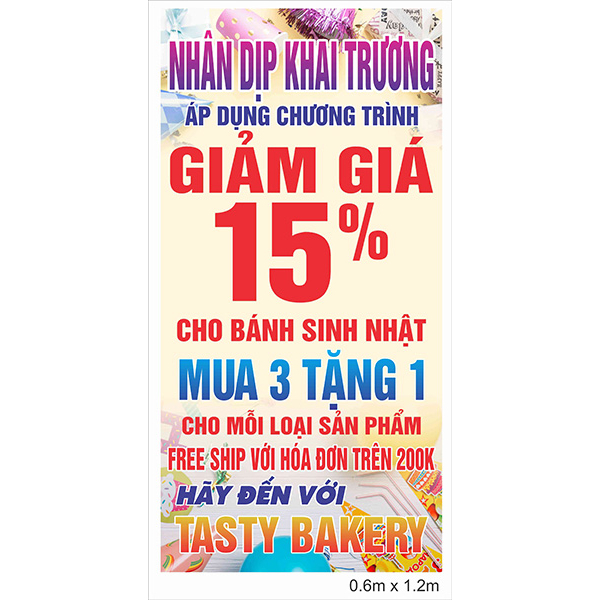 In bạt, băng rôn, baner theo yêu cầu, Free thiết kế