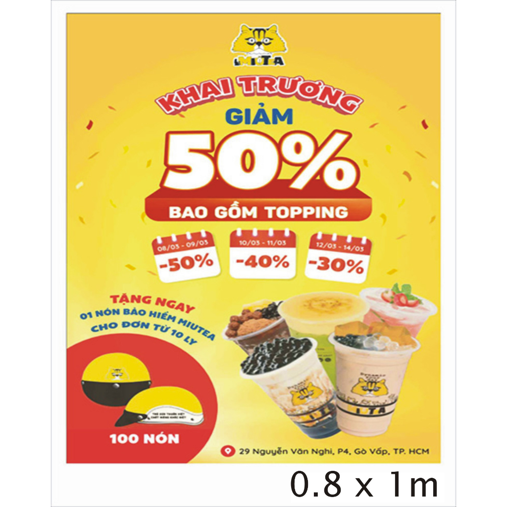 In bạt, băng rôn, baner theo yêu cầu, Free thiết kế