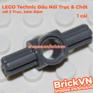 [1 Cái] LEGO Technic Đầu Nối Trục & Chốt với 2 Trục, Xám Đậm ID 6167281 27940