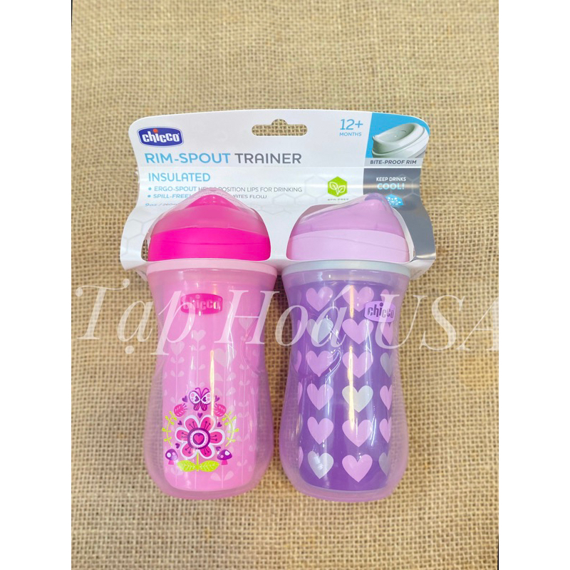 Set Bình Uống Nước Cho Bé Gái Chicco Hàng Mỹ