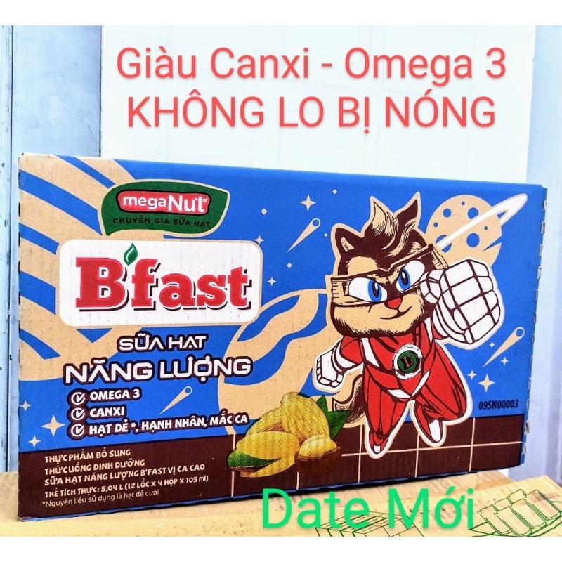 Sữa B'fast Thơm Ngon Bổ Dưỡng Không Lo Bị Nóng 1 Thùng (48 hộp x 170ml) DATE GIAO MỚI