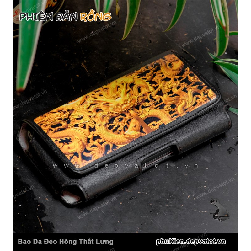 Bao da điện thoại đeo hông, thắt lưng 6.5 inch