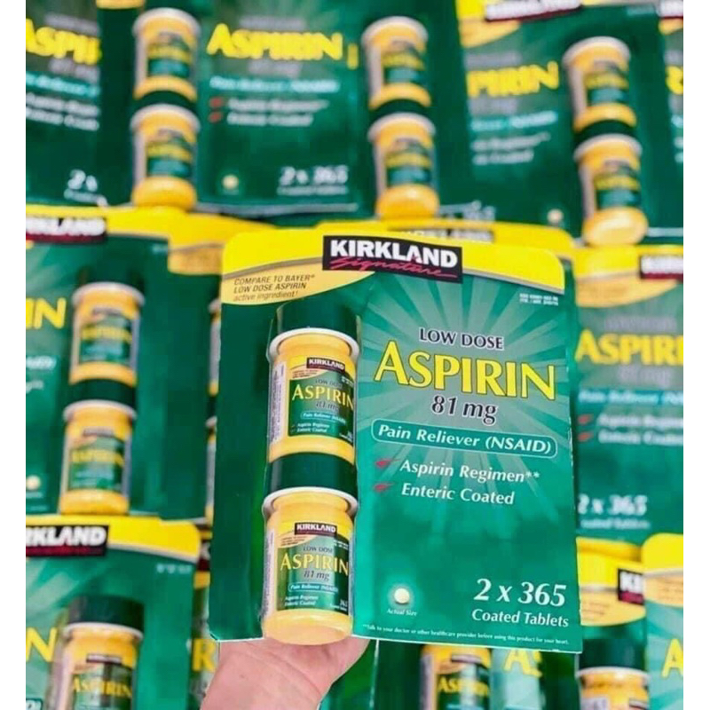 VIÊN CHỐNG ĐÔNG MÁU GIẢM ĐAU ASPIRIN KIRKLAND MỸ 81MG 356viên