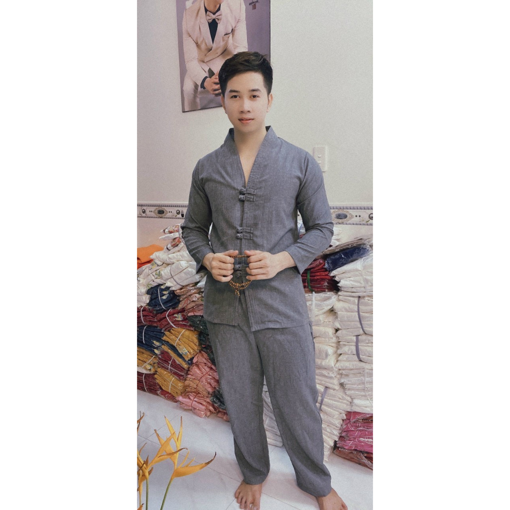 SET ĐỒ LAM ĐI CHÙA CAO CẤP CHO NAM s7