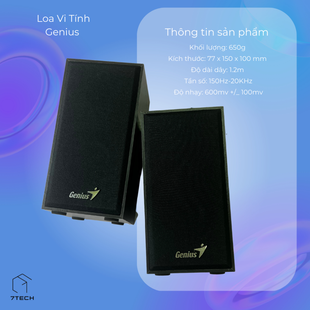 Loa Vi Tính Genius Nghe Hay Bass Mạnh Mẽ Thiết Kế Đẹp Có Cổng USB Và Jack 3.5 Hàng Nhập Khẩu Chính Hãng