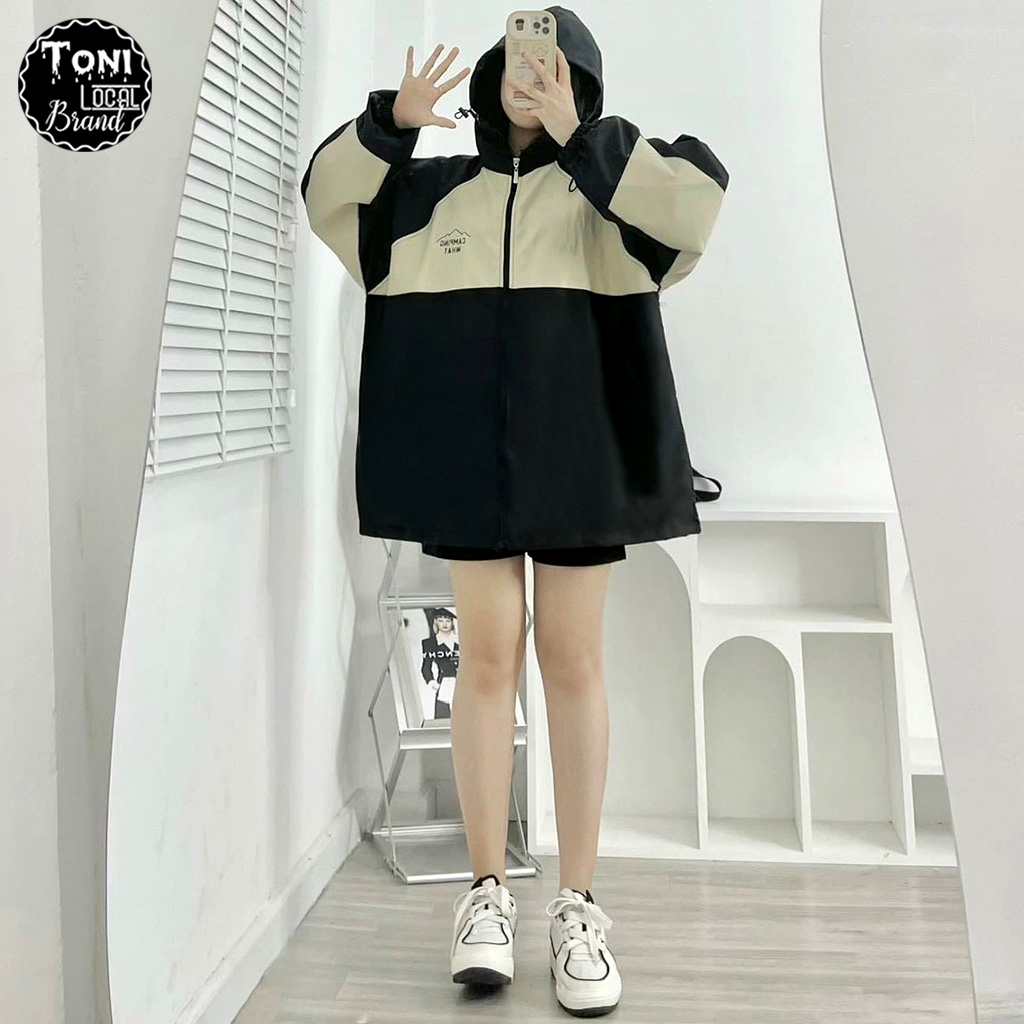 Áo Khoác Dù phối 2 lớp nam nữ Unisex Camping