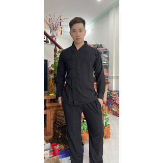 Set đồ lam đi chùa cao cấp cho nam s6