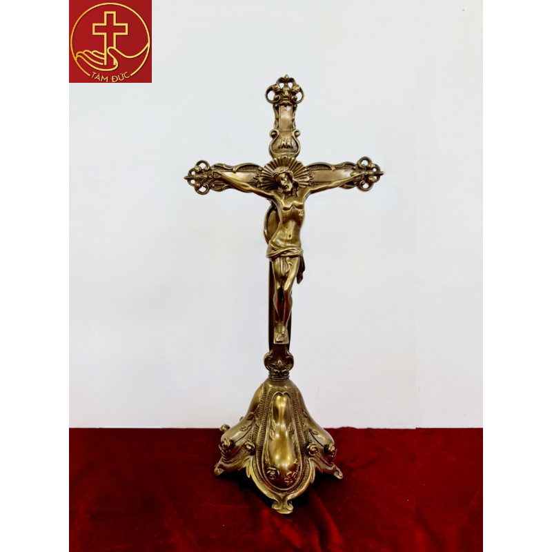 Thánh Giá hoa hồng - Vật Phẩm Công Giáo Gratia - Tượng Công Giáo - Tượng đồng