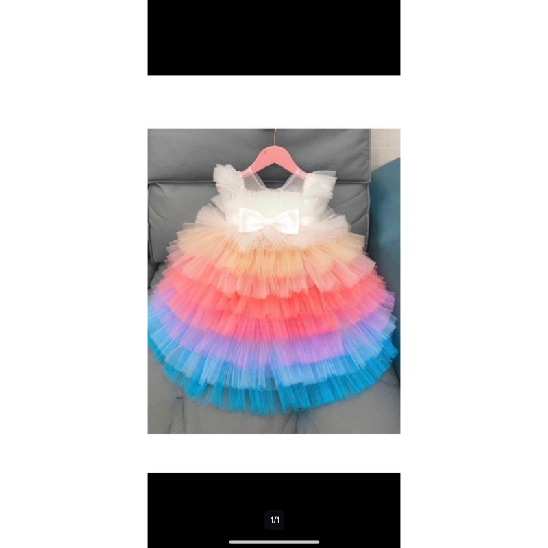 Váy công chúa cầu vồng cánh tiên