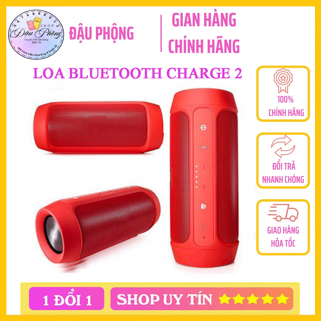 Loa Bluetooth Charge 2+ Mini Vỏ Nhôm - Nghe Nhạc Hay Âm Thanh Chất Lượng - Hỗ Trợ Cắm Thẻ Nhớ