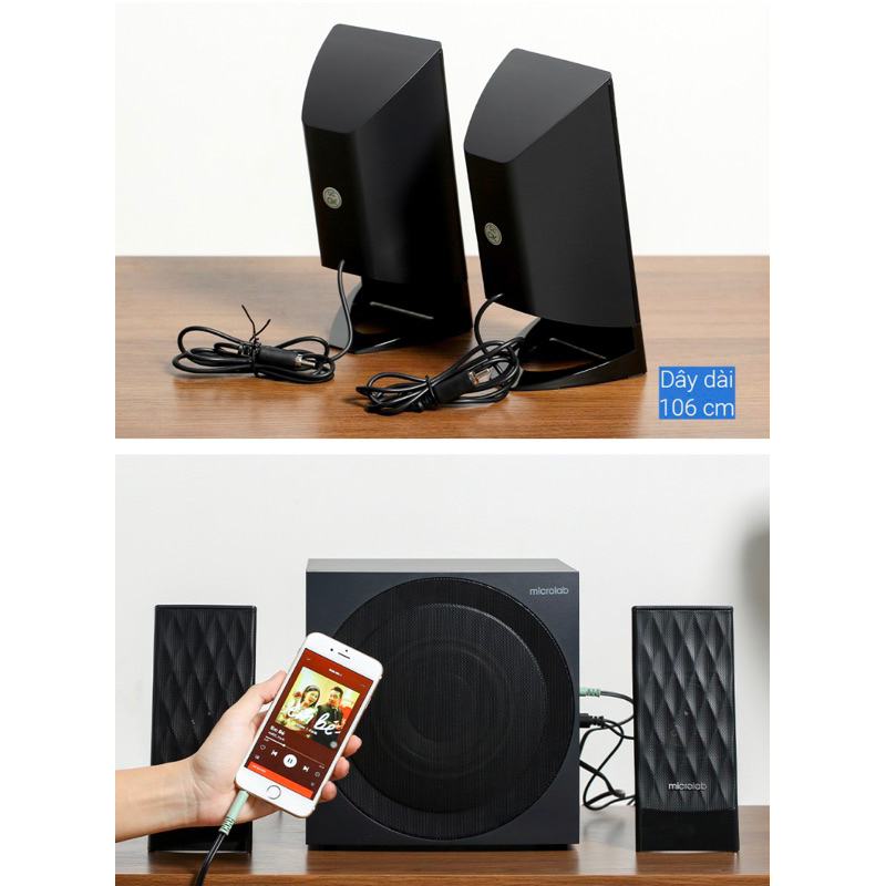 Loa vi tính Bluetooth Microlab M318BT Đen