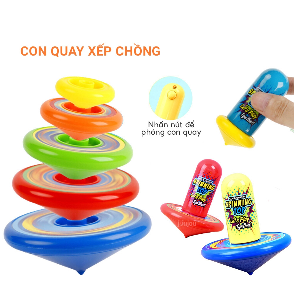 Con quay vô cực thế hệ mới JuJou let's play xếp chồng 5 tầng vô cùng thú vị dễ chơi chất liệu nhựa an toàn