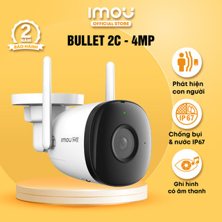 Camera Wifi ngoài trời Imou Bullet 2C (4MP) I IPC-F42P-D I Chống nước IP67