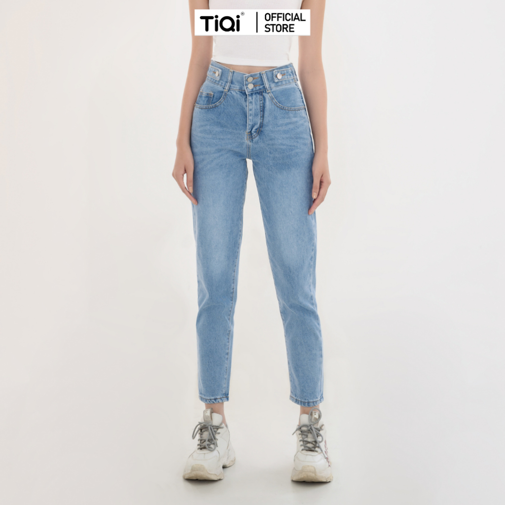 Quần Jean Baggy Nữ Màu Xanh Cao Cấp Tiqi Jeans B1-160