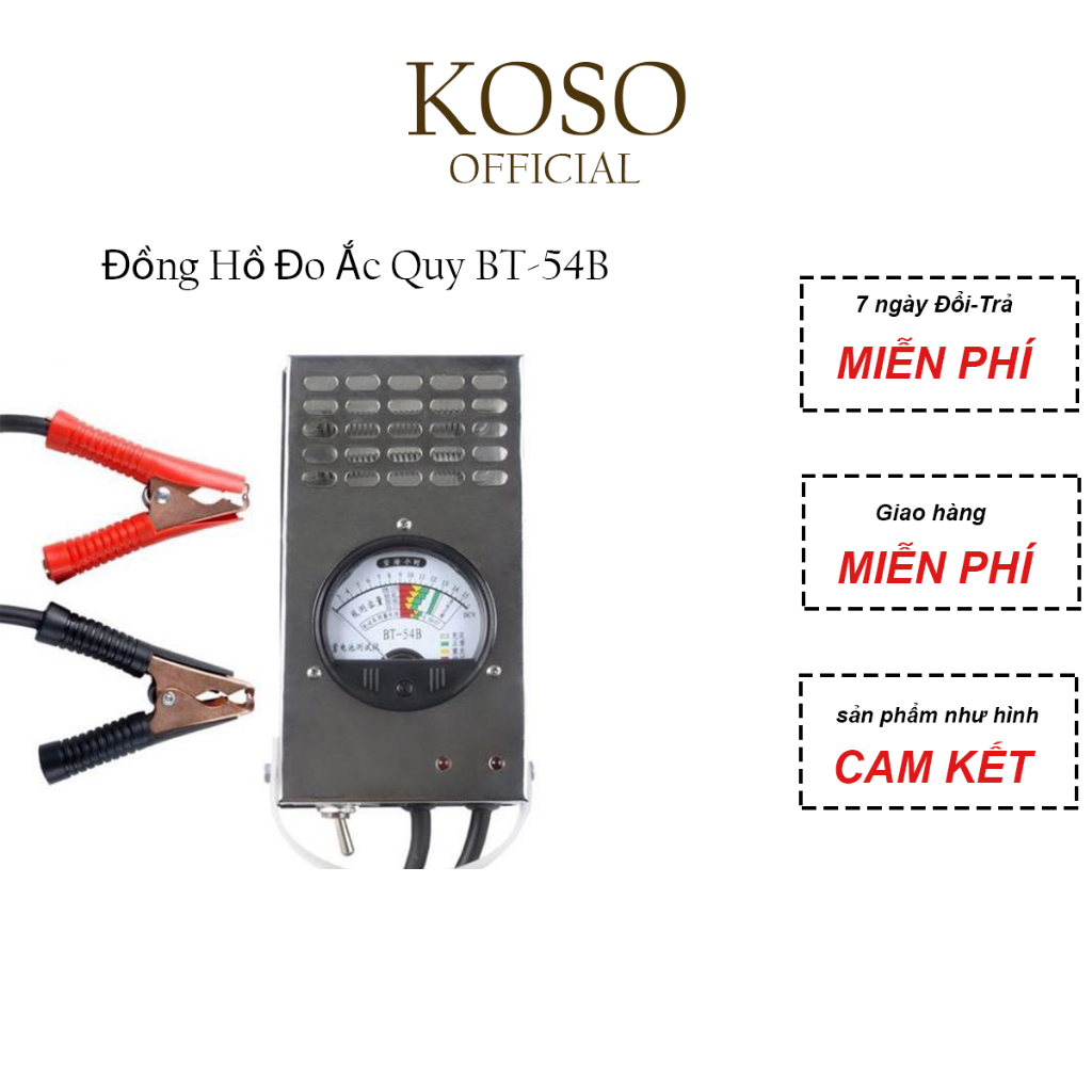 Đồng Hồ Đo Ắc Quy KOSO mã BT-54B - Đồng Hồ Kiểm Tra Bình từ 5AH-150AH chính hãng