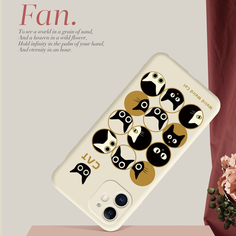 Ốp điện thoại silica gel hình mèo dễ thương thích hợp cho IPHONE 7 7PLUS 8 PLUS X XR XS 11 12 PRO MAX 13 PRO MAX- e6778