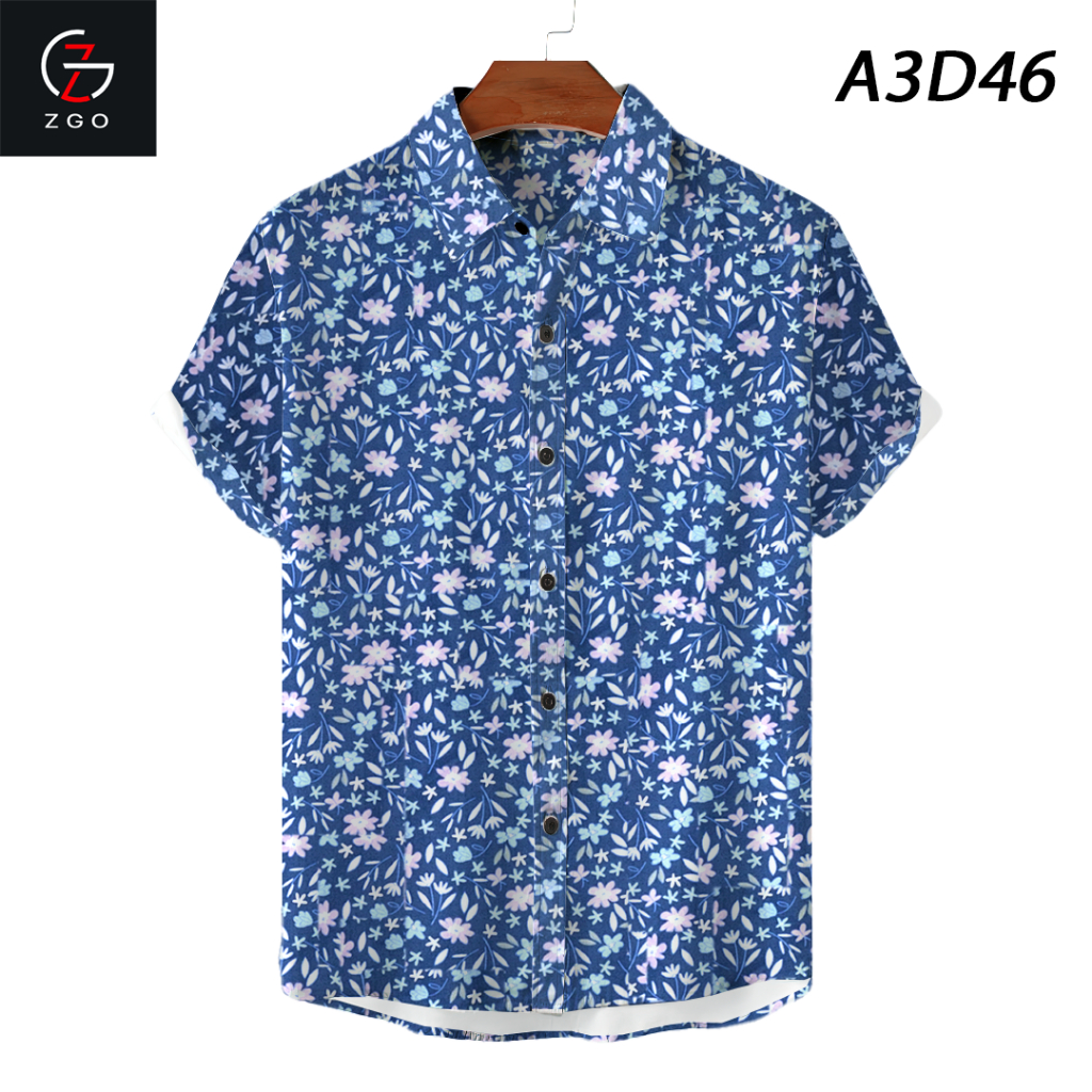 Áo sơ mi đi biển họa tiết THÁI KHANG vải kate mềm mặc thoải mái rất mát A3D46