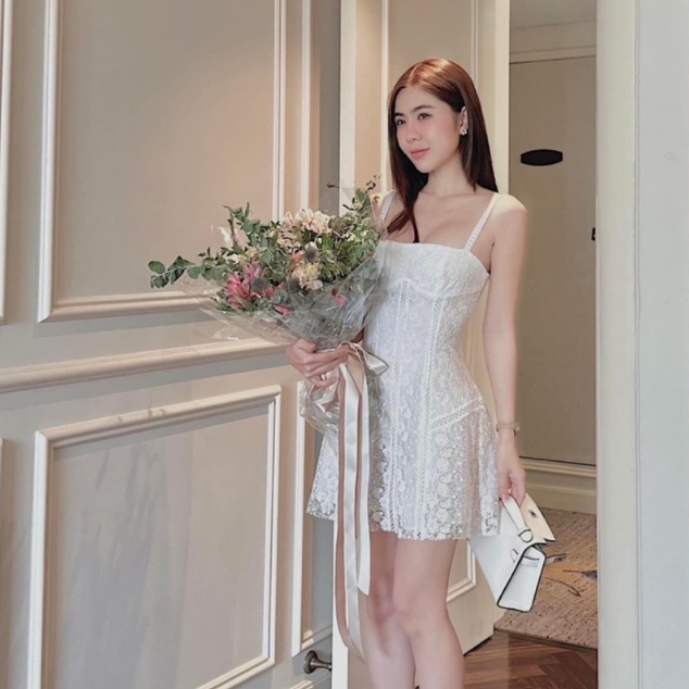 Đầm váy nữ 2 dây ren nữ tính thời trang thiết kế đi chơi đi biển dự tiệc cưới sự kiện dạ hội nữ tính nhẹ nhàng LEVAN
