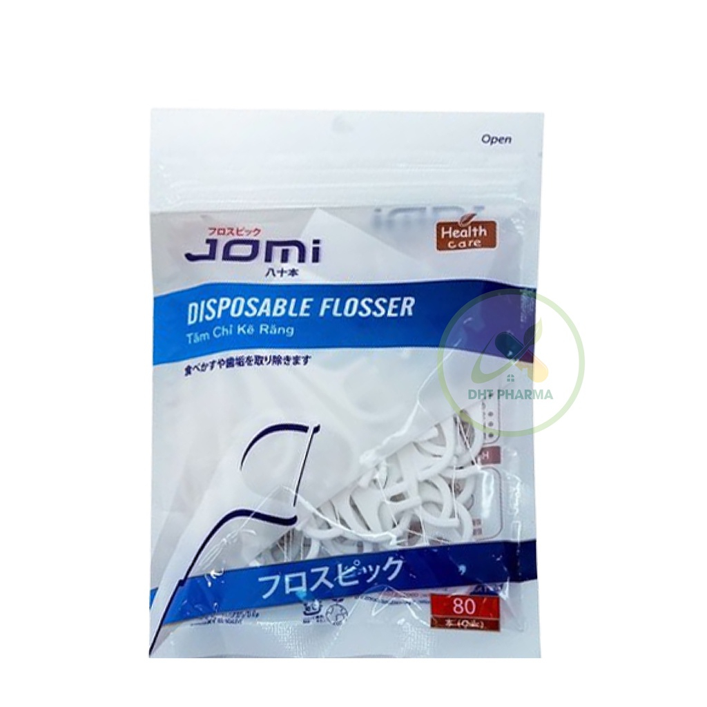 Tăm Chỉ Kẽ Răng Jomi 80 Cây – Làm Sạch Mảng Bám & Vụn Thức Ăn