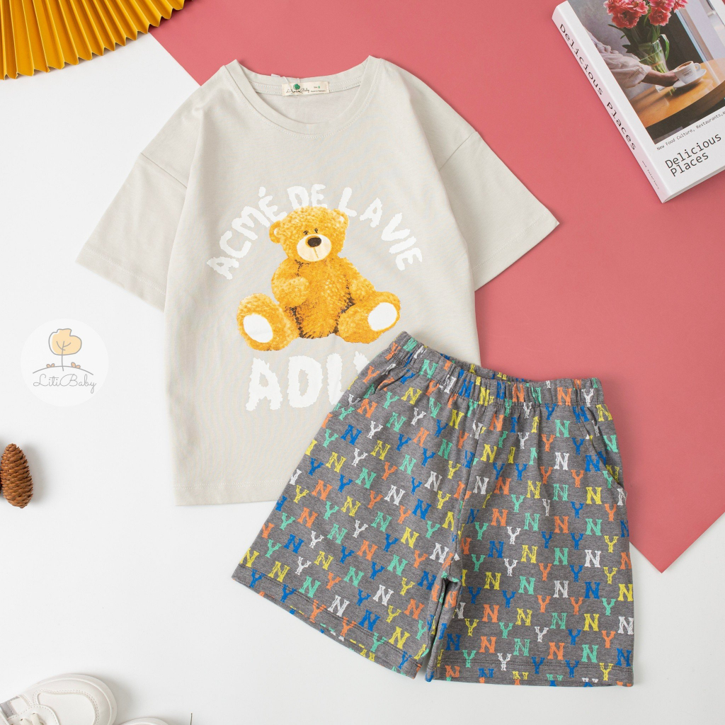 Bộ NY MLB Hot Trend cộc cho bé gái lớn . Hãng Litibaby - Made in VietNam