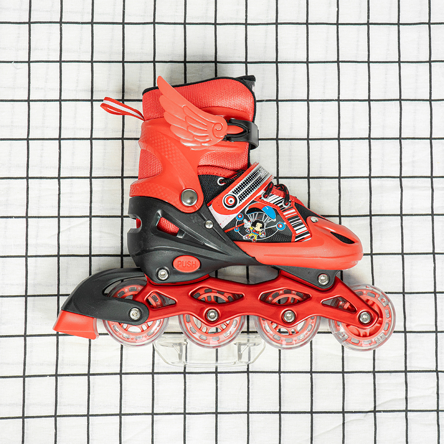 Giày Patin Trẻ Em  WINGS - Có Đèn Bánh, Form Chắc Chắn, Phanh Chân An Toàn