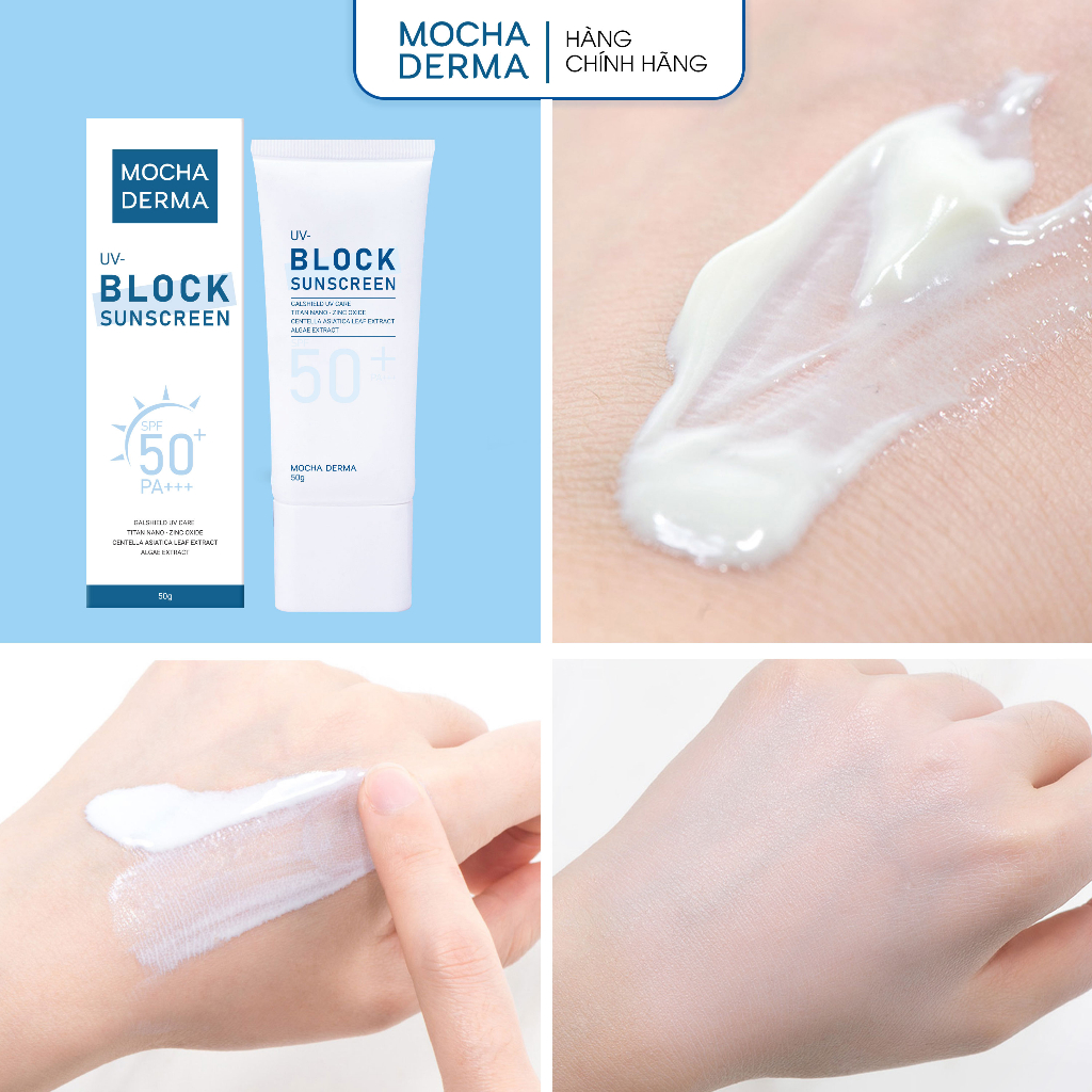 Kem chống nắng BlockSunscreeen Mocha Derma 50g